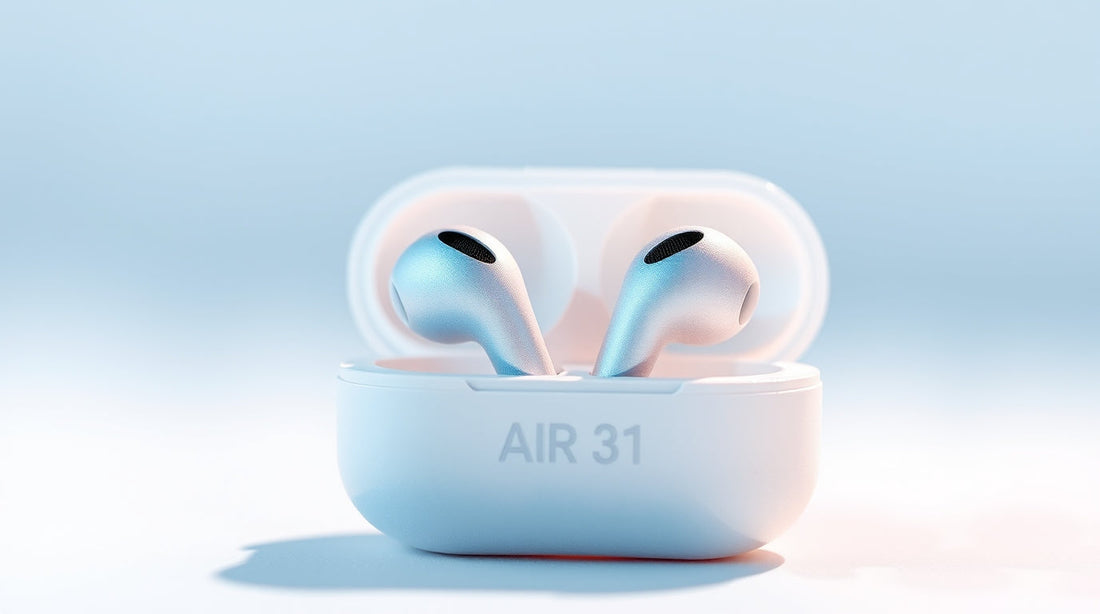 TWS Air 31 earbuds in a sleek charging case, showcasing modern design and functionality.